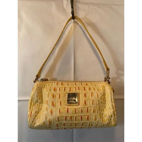 Dooney & Bourke Handbags - Dooney & Bourke Yellow Embossed Shoulder Bag